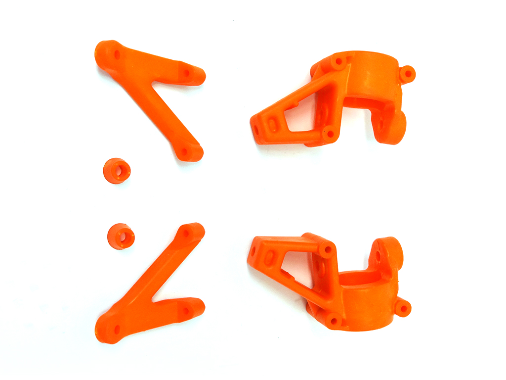 Baja Nylon Front Hub Kit with Steering Arms (Orange)