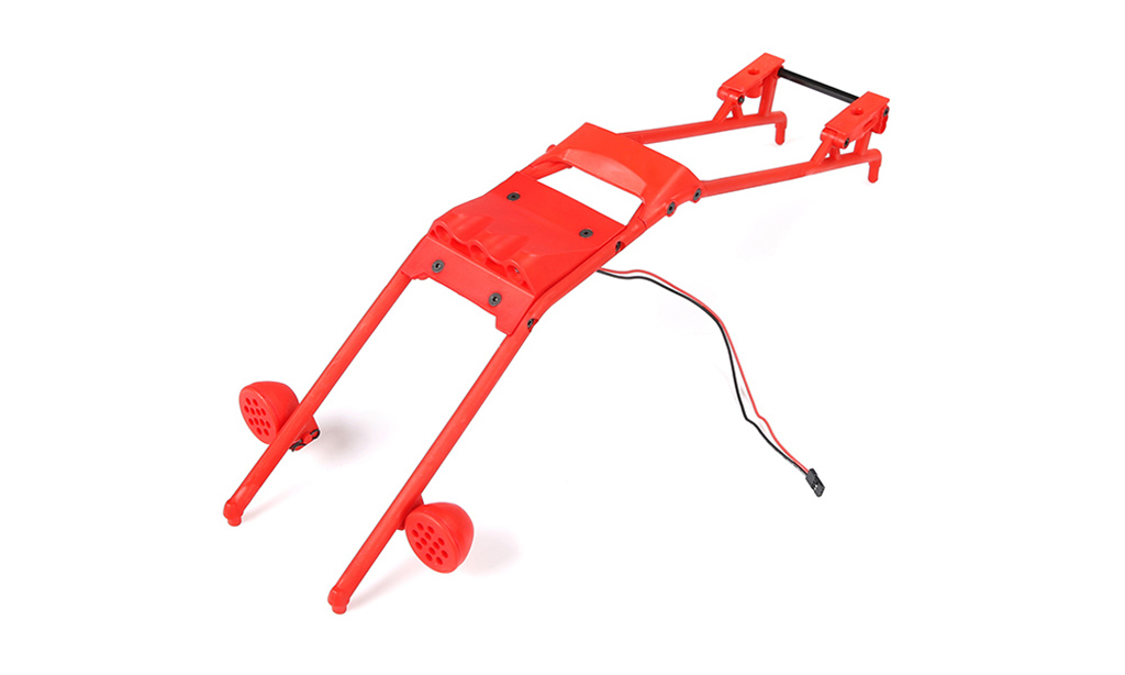 1/5 Baja Red Nylon Roll Cage with LED Lighted Roof Scoop