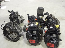Lot of 6 used 26cc engines, may not run. for parts or rebuild SOLD AS-IS